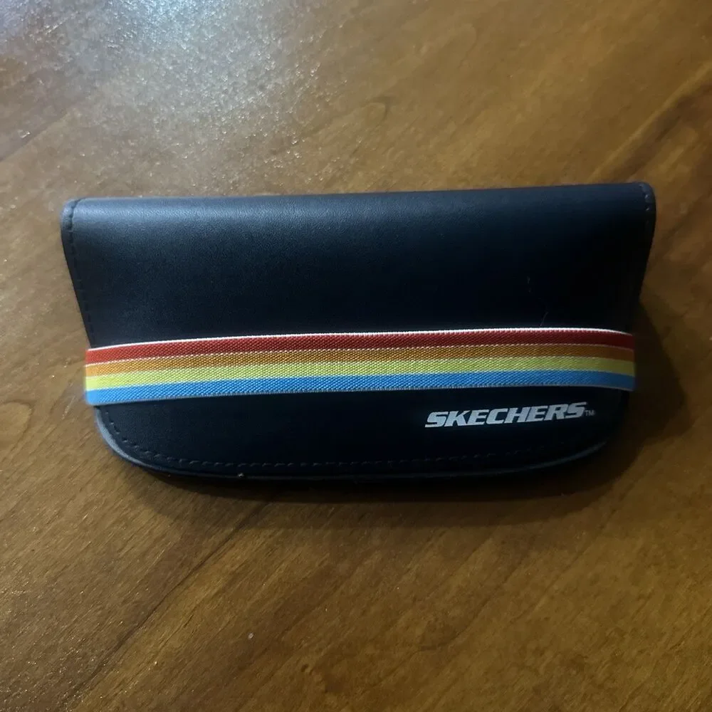 Skechers Sunglass Glasses Case Navy Blue Rainbow Strap Retro (Case Only)